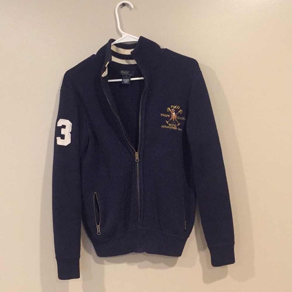 Large Vintage Polo by Ralph Lauren Sweater Zip Up
